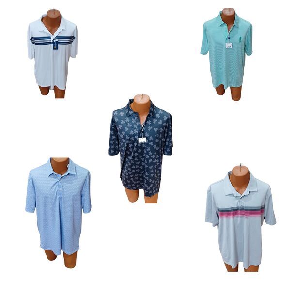 USAG , Jack Nicklaus , Greg Norman, Ahead Other - Jack Nicklaus Ahead Greg Norman USAG Short Sleeve Golf Shirts Lot of 5 NWT XL